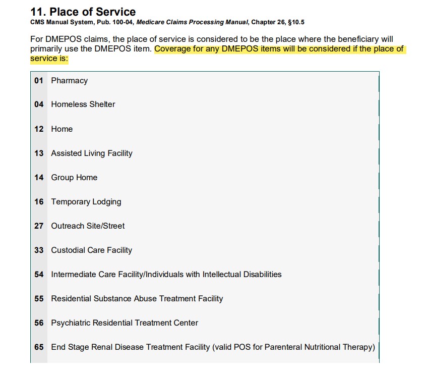 DME Covered POS 2025