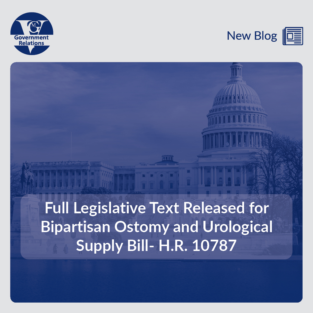 Full Legislative Text Released for Bipartisan Ostomy and Urological Supply Bill- H.R. 10787 thumbnail