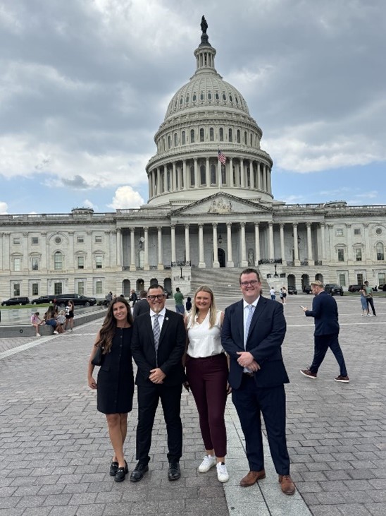  L to R:  Nicole Bakovich (Todd Eagan Grant Winner), Adam Miller, Avery-Claire Littleton (Russell Walker Grant Winner), Michael Barnett, Powers Law