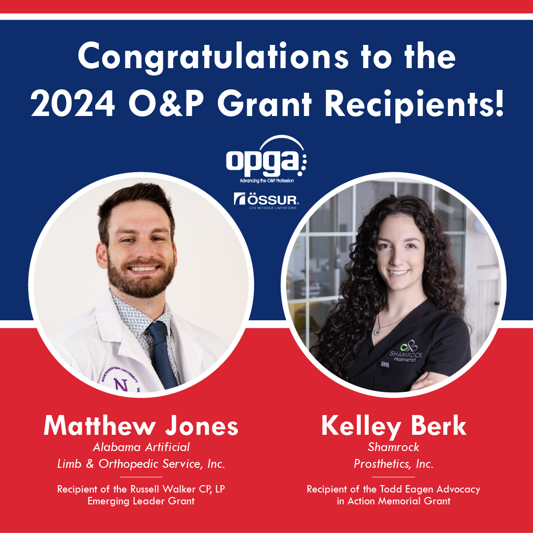 OPGA, Össur Name Recipients of O&P Grants