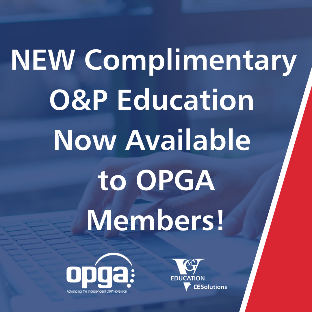 OPGA, VGM Education Offer Complimentary O&P Courses to Members thumbnail