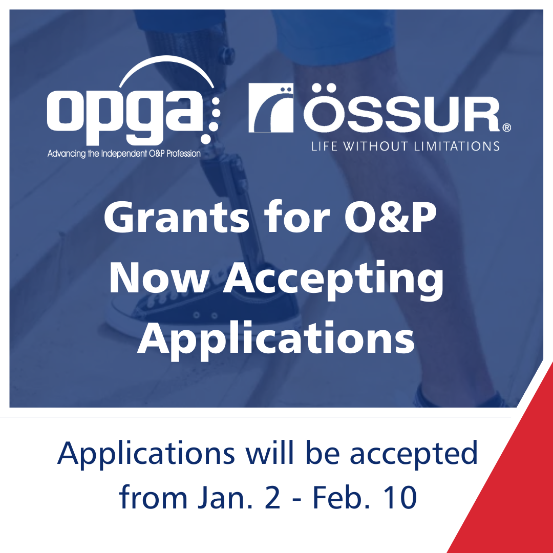 OPGA, Össur Announce Nomination Period for O&P Grants