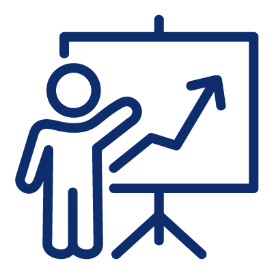 person presenting icon