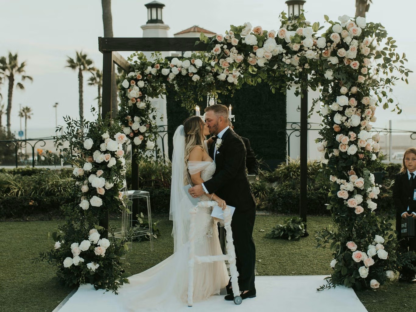 Jay Bloomfield and Chelsie Hill on their wedding day