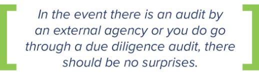 There should be no surprises