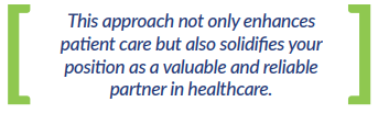 This approach not only enhances patient care but also solidifies your position as a valuable and reliable partner in healthcare.