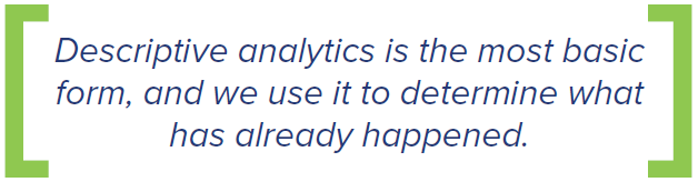 Descriptive analytics