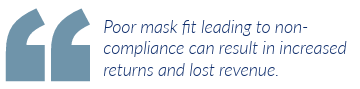 Poor mask fit leading to non- compliance can result in increased returns and lost revenue.