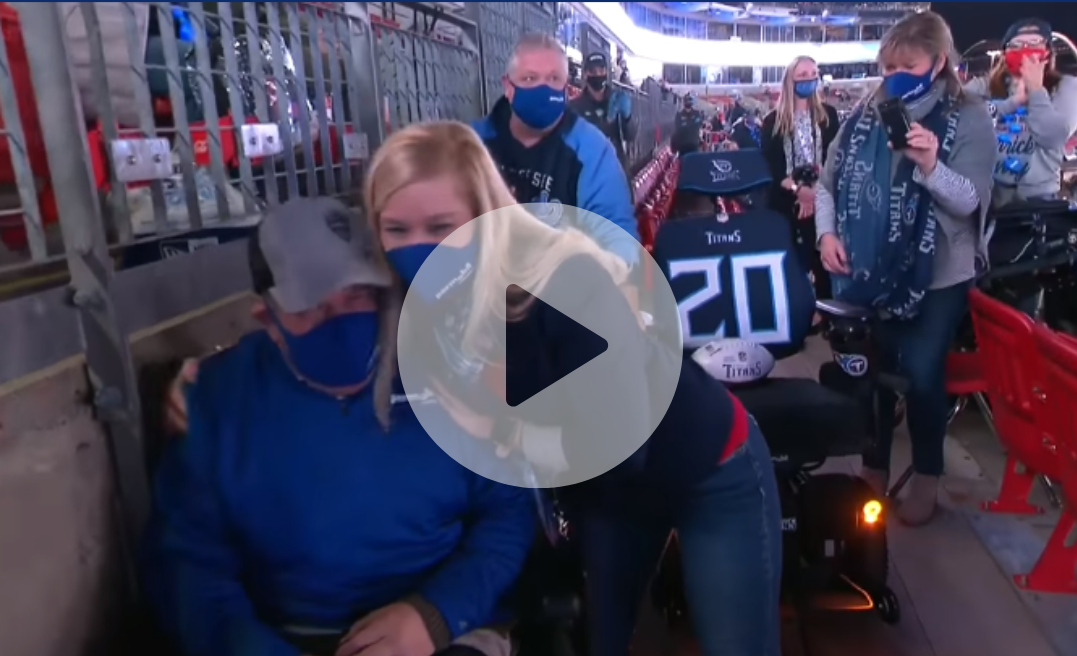 Permobil and Tennessee Titans Surprise Veteran with New Power Wheelchair